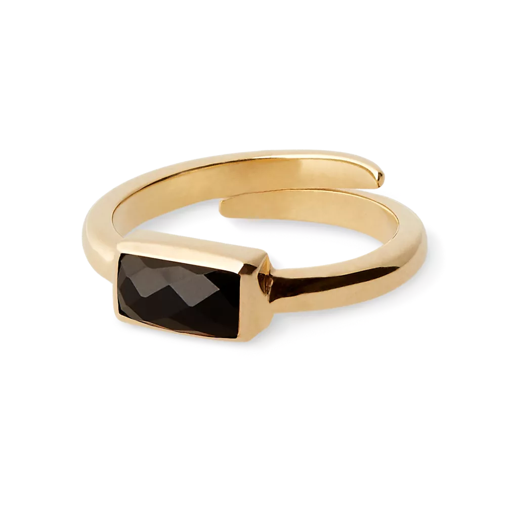 House of Rituals Vintage Cut Ring gold plated ring with gemstone