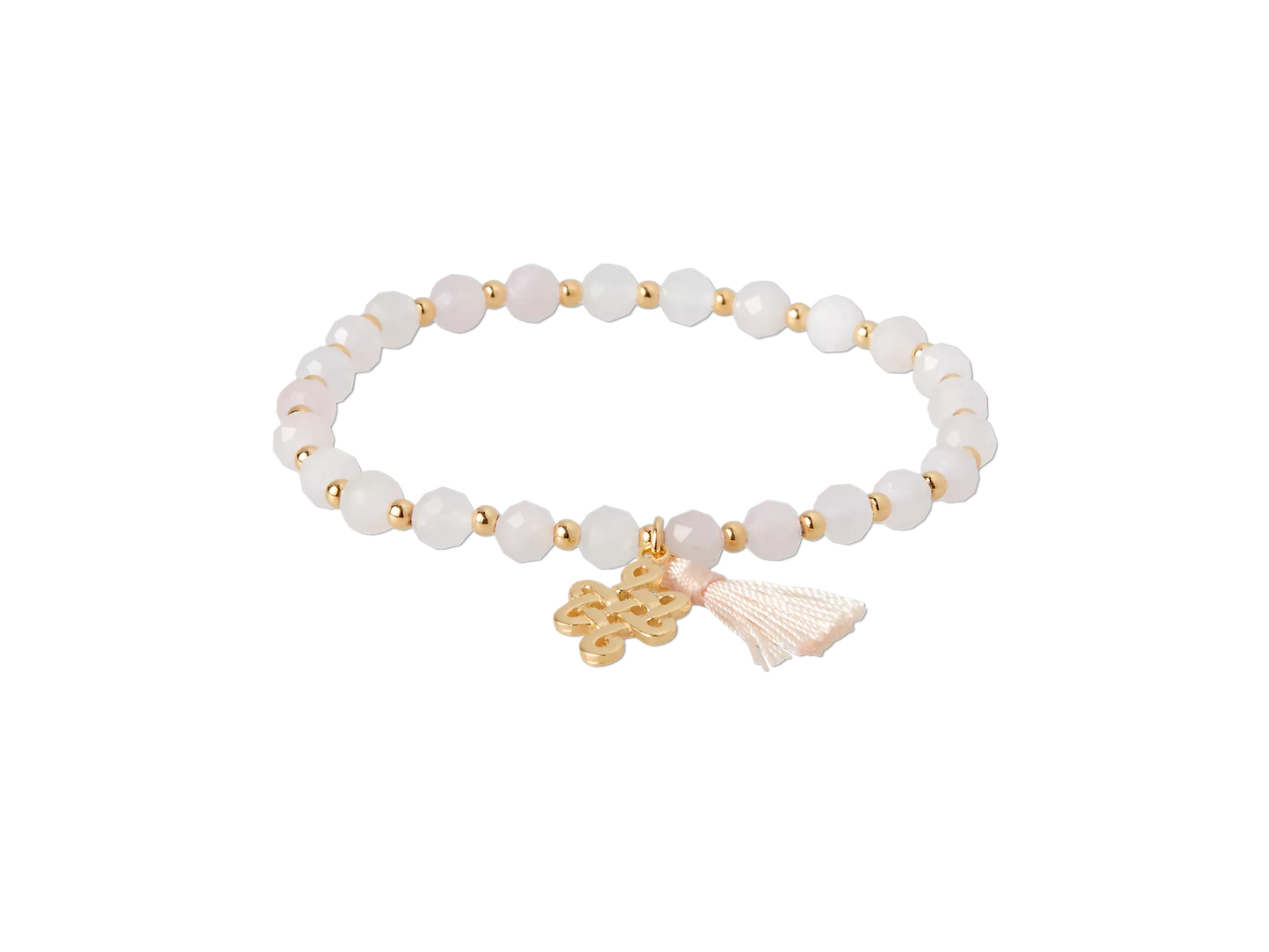 House of Rituals Infinity Bead Bracelet vergulde armband met edelsteen