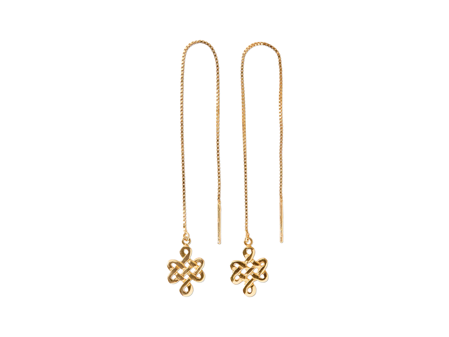 Infinity Chain Earrings Gold Plated