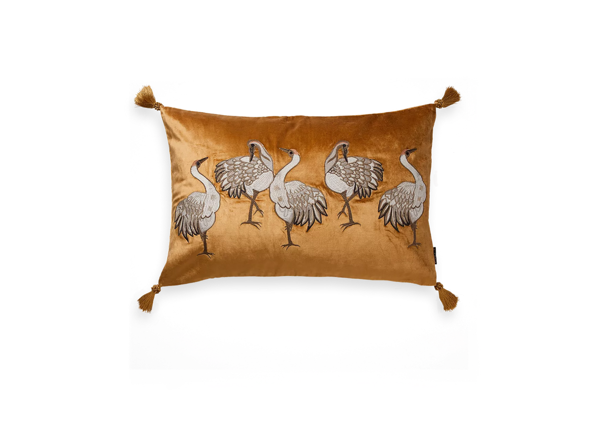 House of Rituals Tsuru Birds Cushion Cover embroided cushion cover 60x40 cm