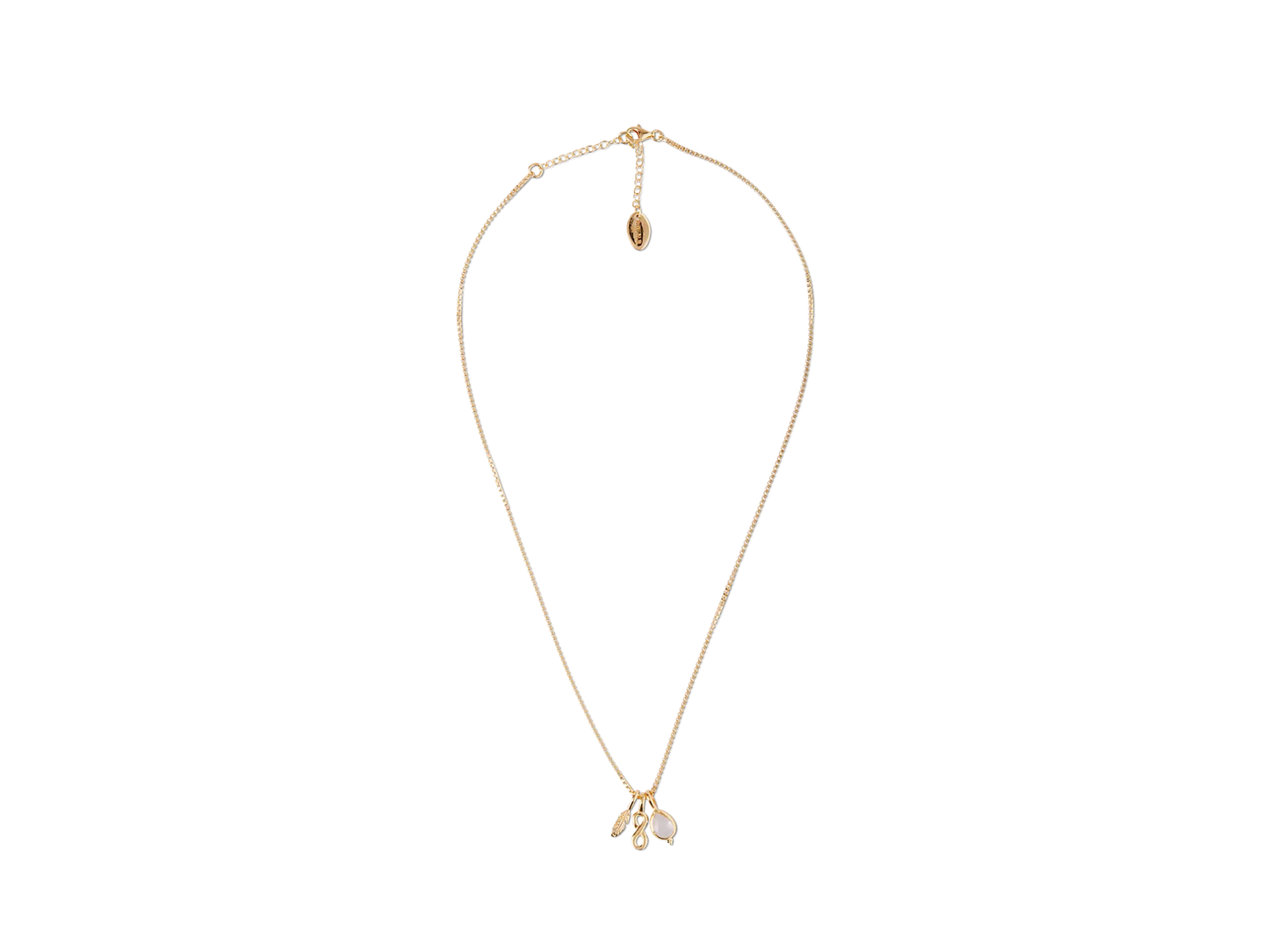 Rose Quartz Pendant Necklace Gold Plated