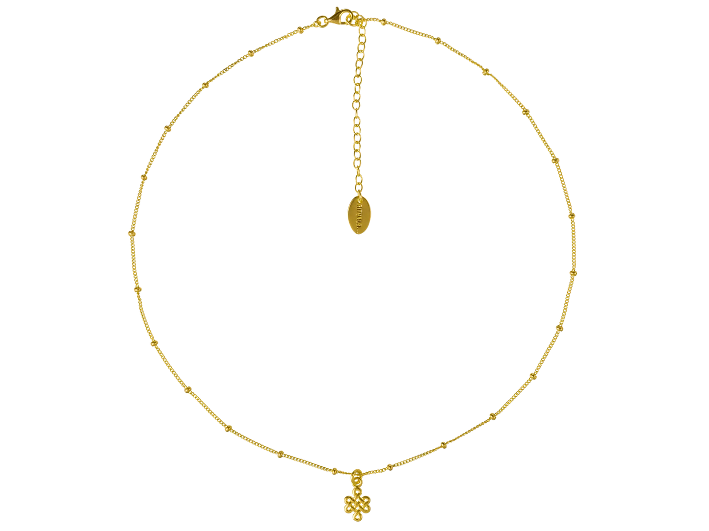 Infinity Choker Necklace Gold Plated