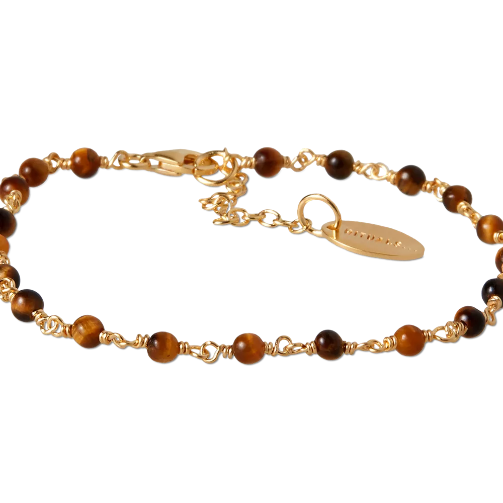 House of Rituals Bead Chain Bracelet gold plated bracelet with gemstones