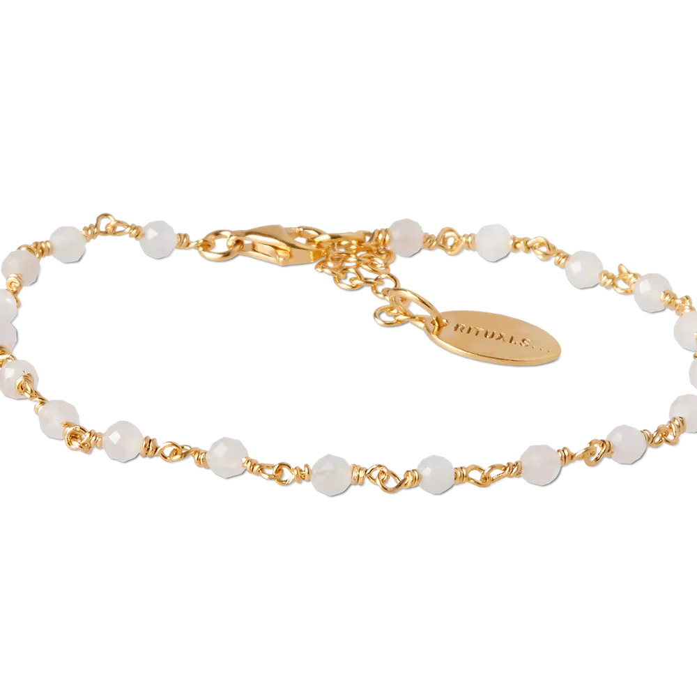 House of Rituals Bead Chain Bracelet gold plated bracelet with gemstone