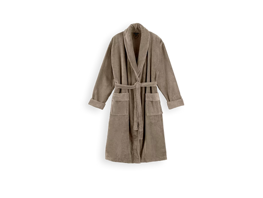 Super Smooth Cotton Bathrobe Men Sand M