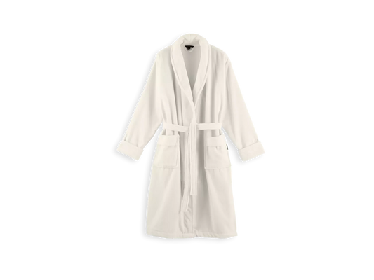 Super Smooth Cotton Bathrobe Men XL Off White